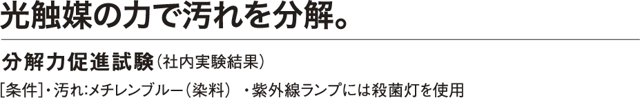 超親水性で、汚れが落ちやすい。